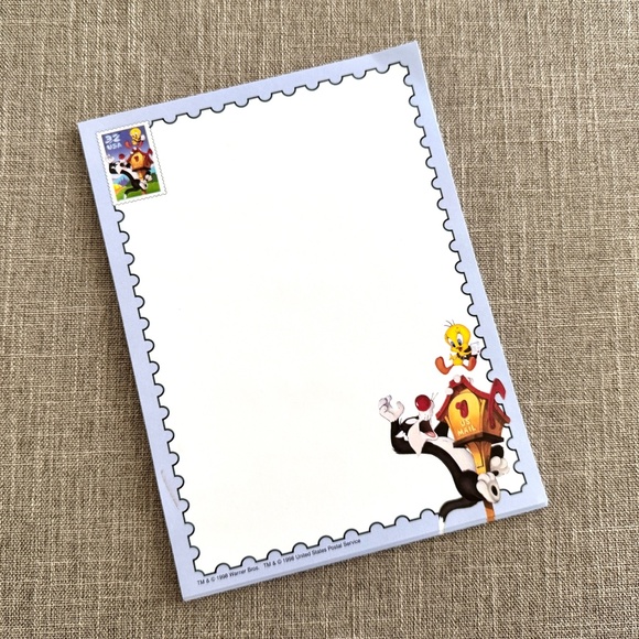 Vintage Sylvester & Tweety Stationery in Collectible Tin & Collectible Stamps - Picture 4 of 11